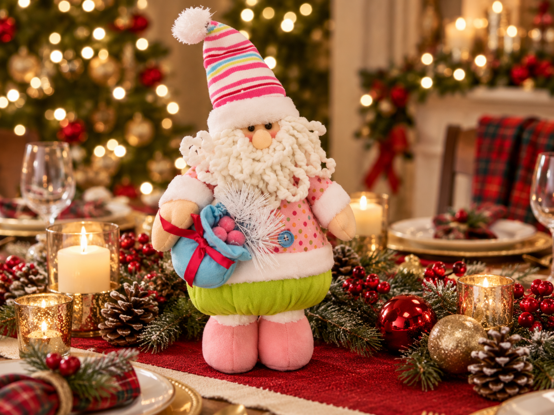 Babbo Natale Sweet Candy   - Sconti per Fioristi e Aziende - H cm. 42