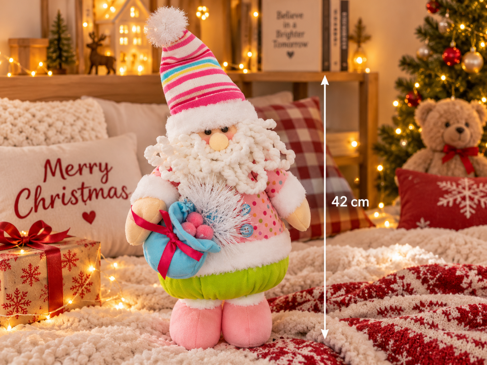 Babbo Natale Sweet Candy   - Sconti per Fioristi e Aziende - H cm. 42