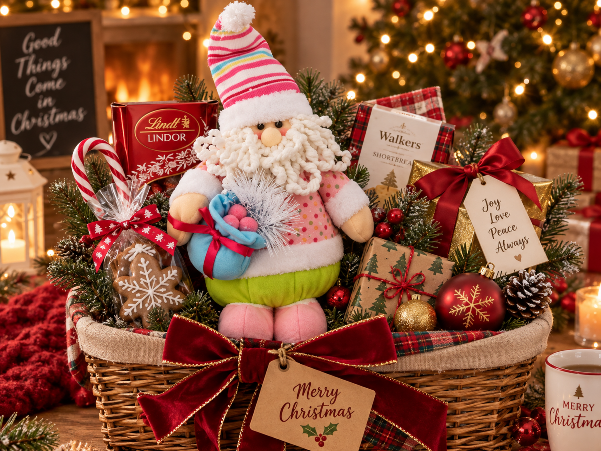 Babbo Natale Sweet Candy   - Sconti per Fioristi e Aziende - H cm. 42