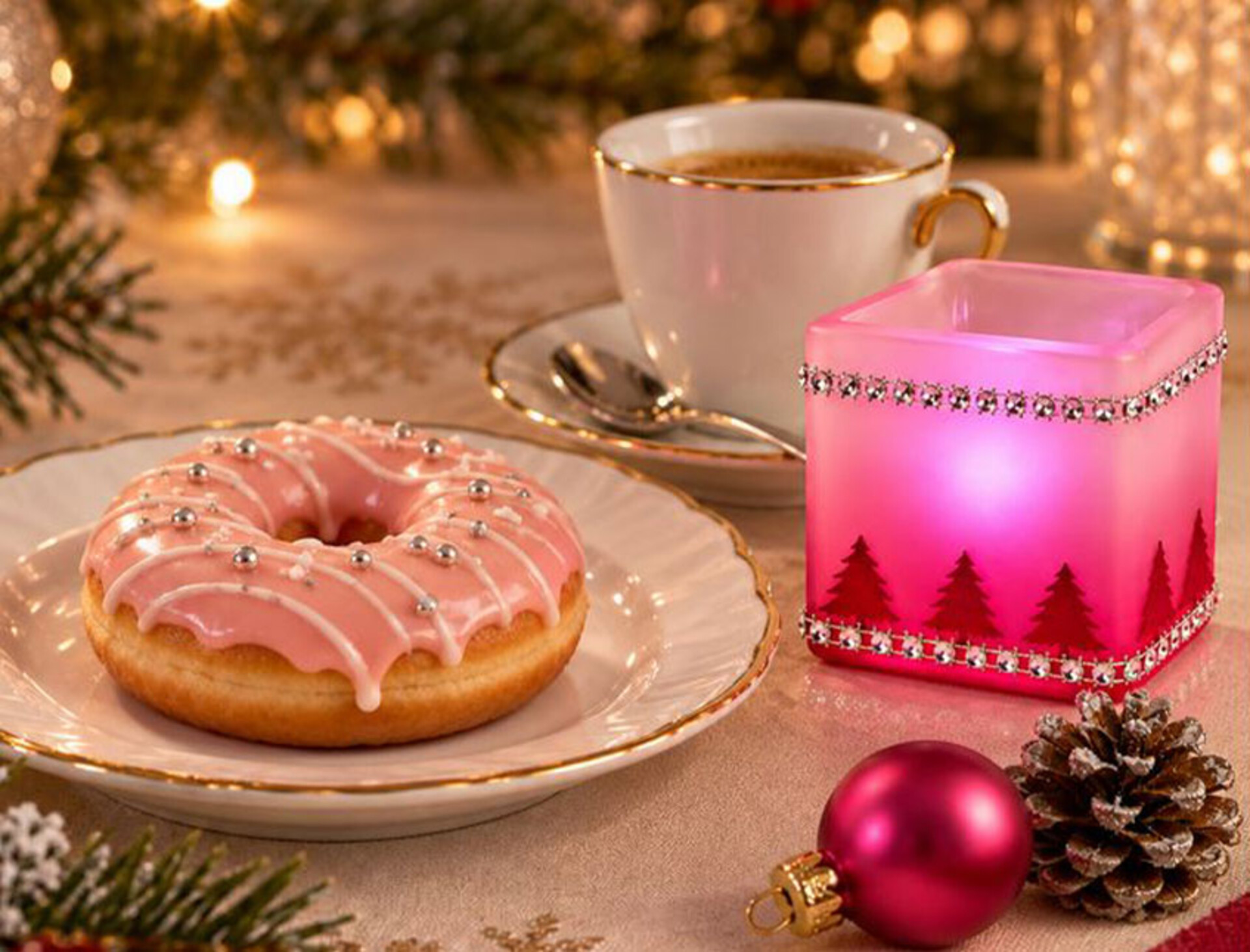 Cubetto vetro satinato fuxia - Sconti per Fioristi e Aziende - Decorato in due misure