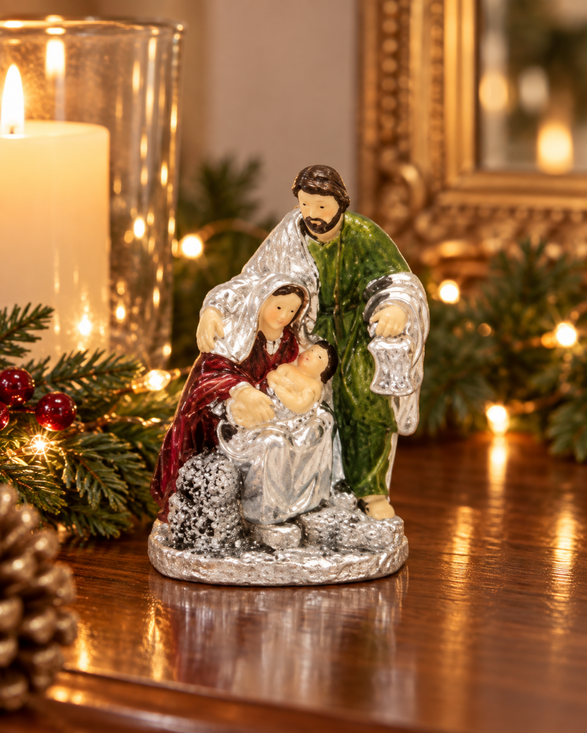 Natività Argento H 10 cm.  - Sconti per Fioristi e Aziende - in 3 modelli