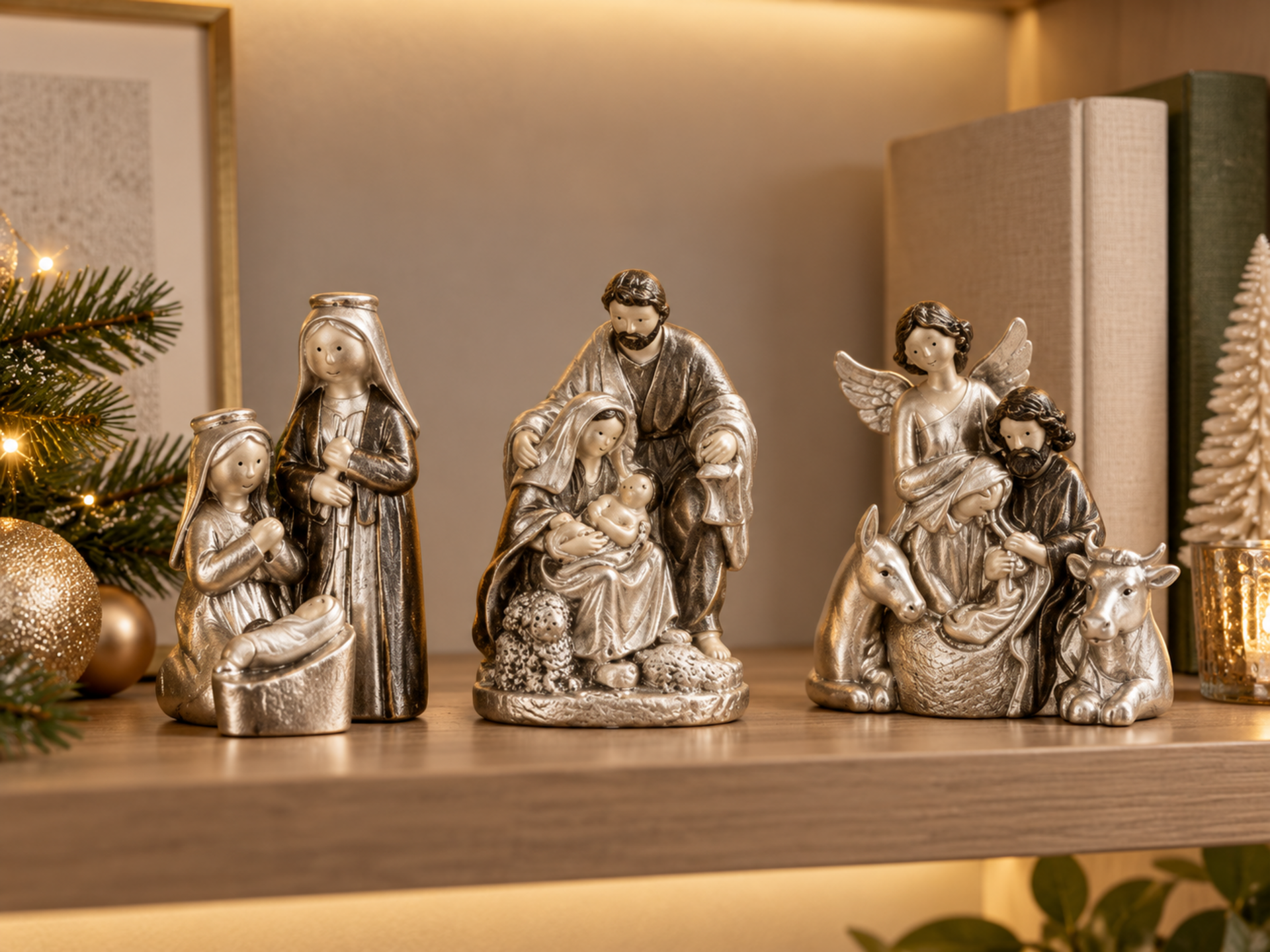 Natività Argento H 10 cm.  - Sconti per Fioristi e Aziende - in 3 modelli
