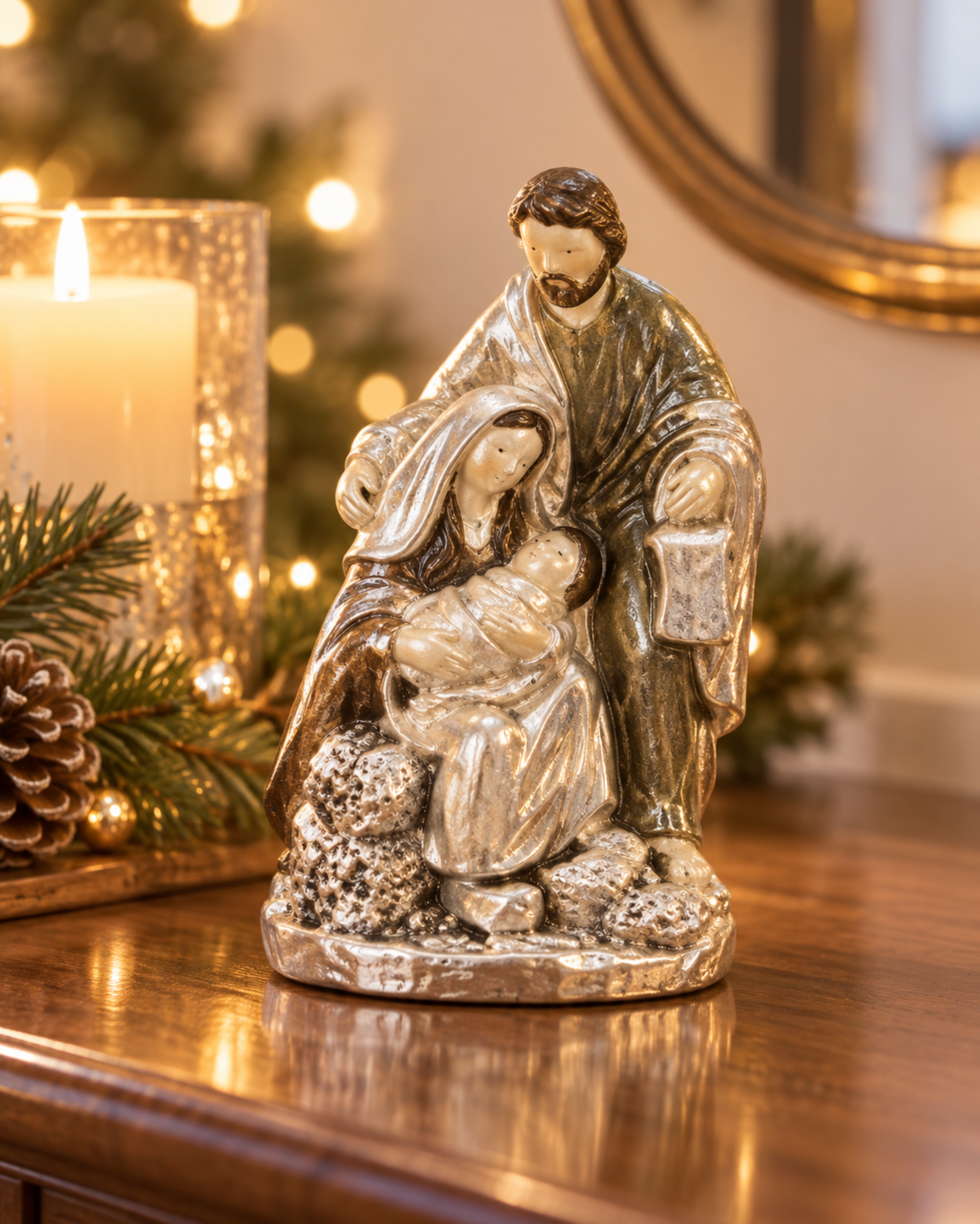 Natività Argento H 10 cm.  - Sconti per Fioristi e Aziende - in 3 modelli