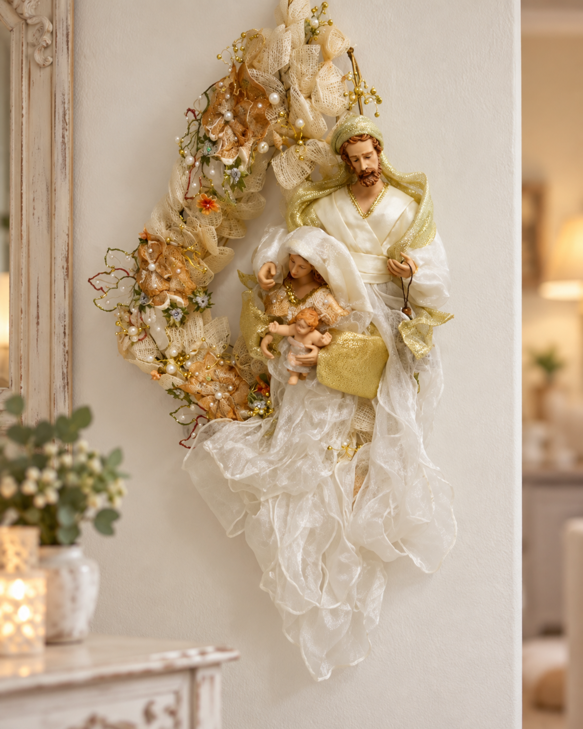 Natività Triangolare  murale - Sconti per Fioristi e Aziende - Decorato