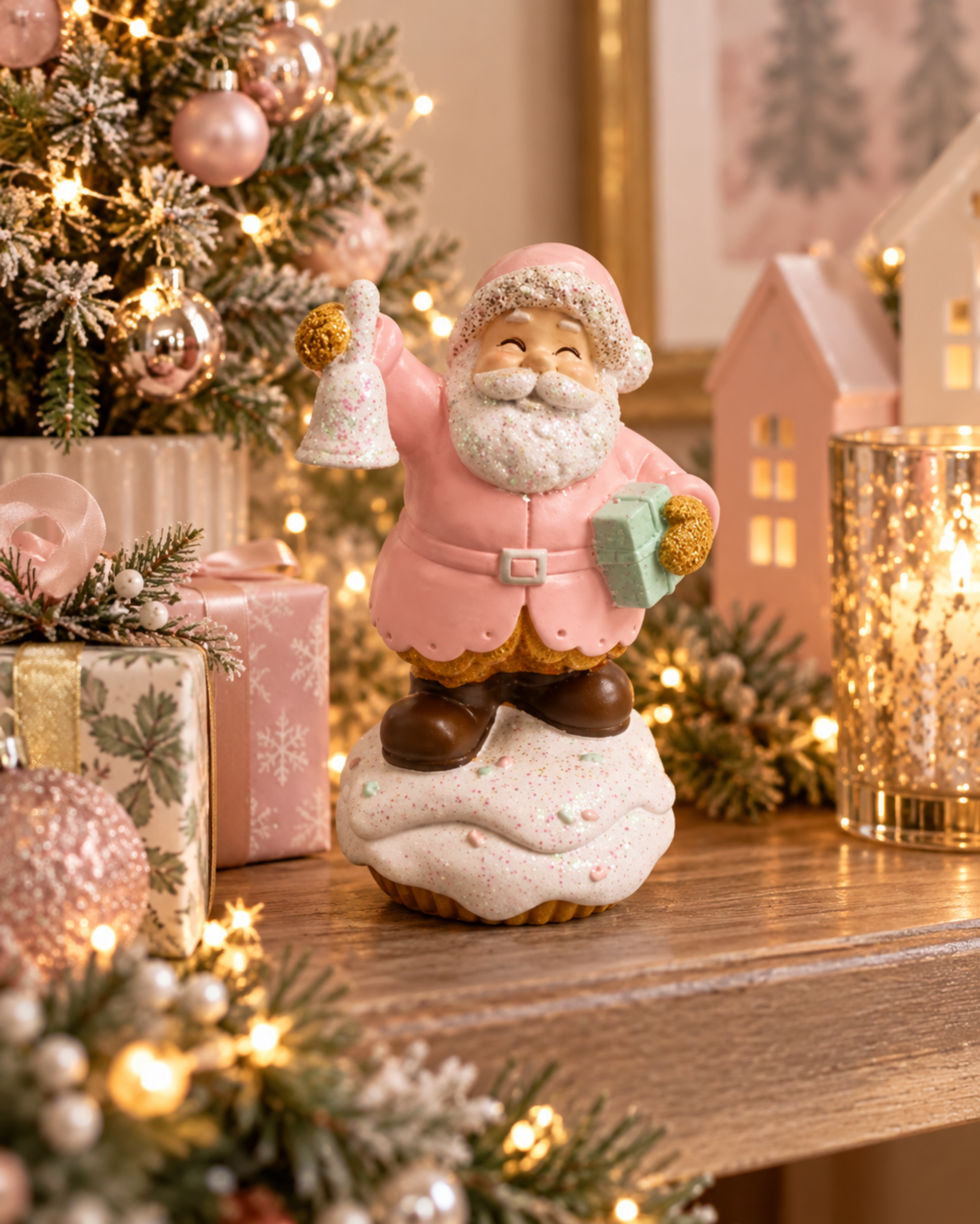Babbo Natale e Pupazzo Neve  - Sconti per Fioristi e Aziende - H 9 in resina