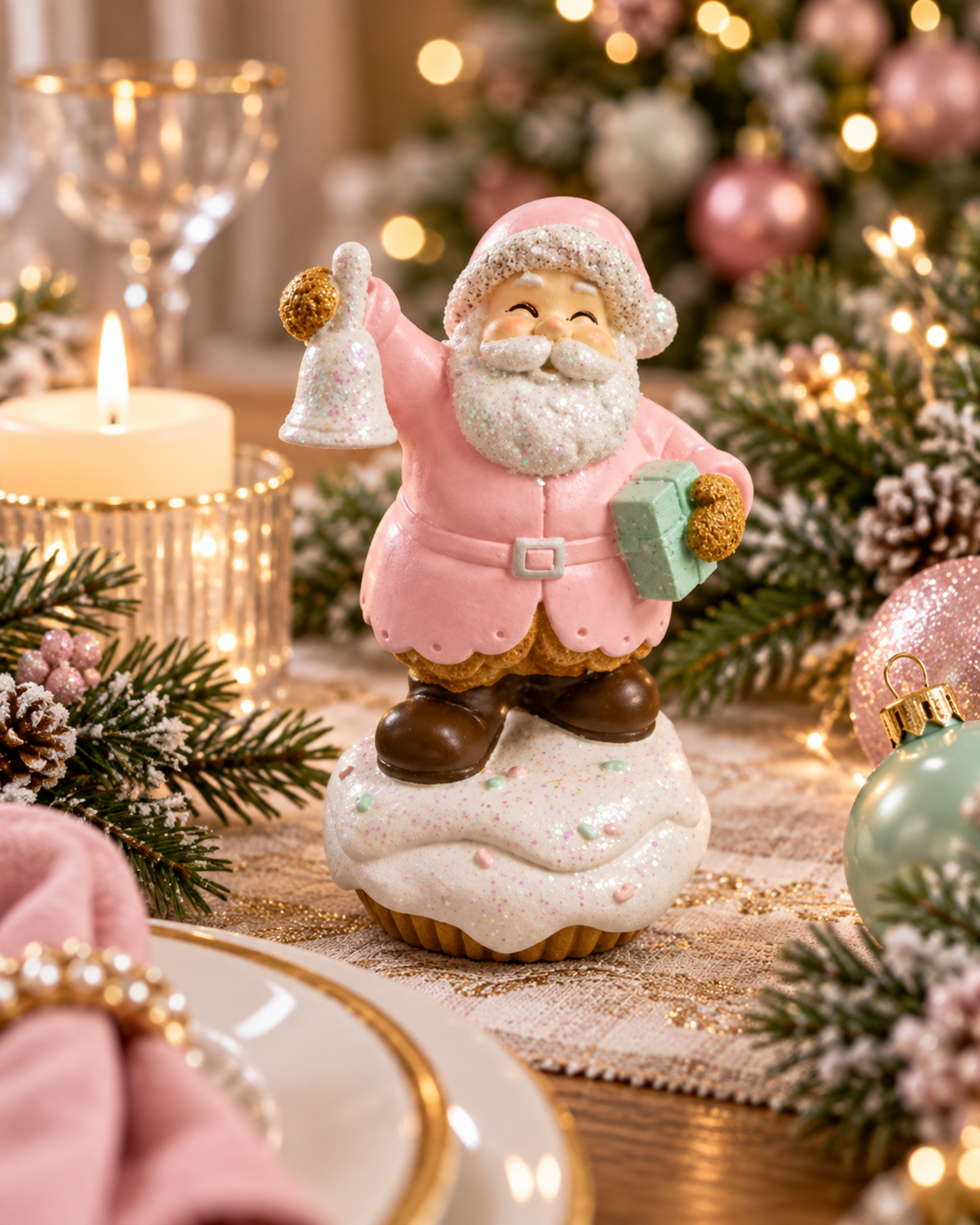 Babbo Natale e Pupazzo Neve  - Sconti per Fioristi e Aziende - H 9 in resina