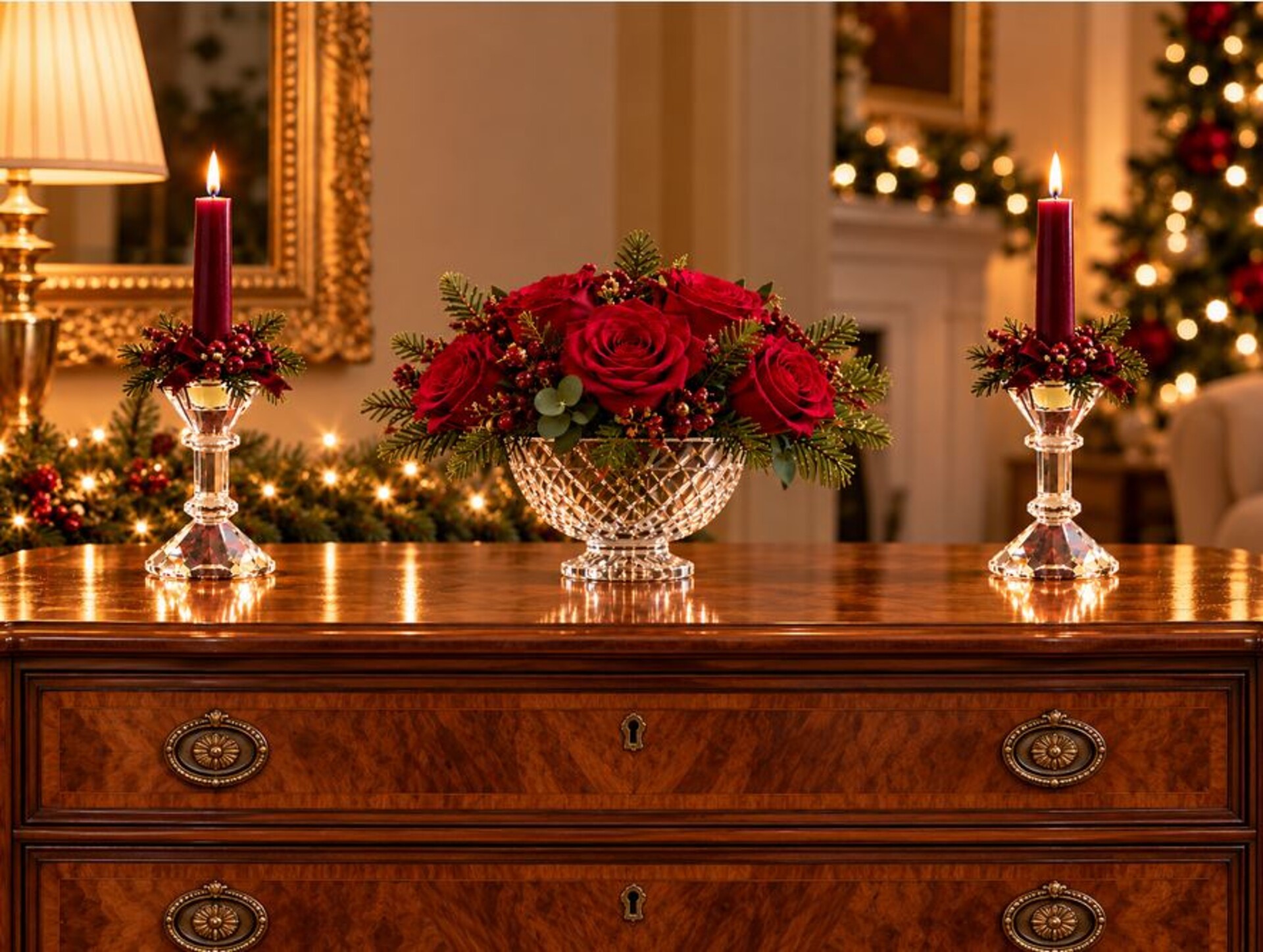 Candelabro in cristallo H 14 - Sconti per Fioristi e Aziende - Sfaccettato