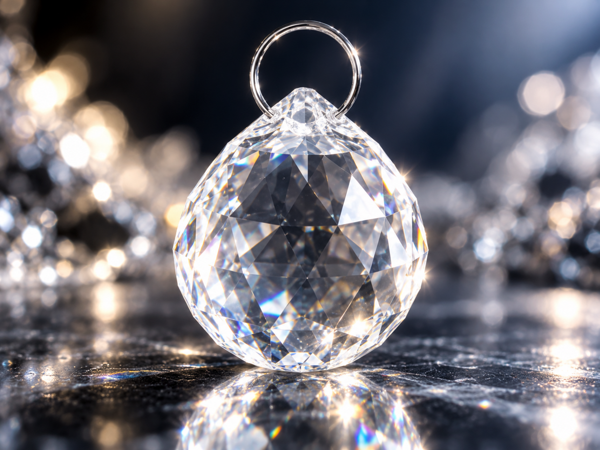 Sfera in Cristallo oblato - Sconti per Fioristi e Aziende - Diametri mm. 20 -30 -40 -50