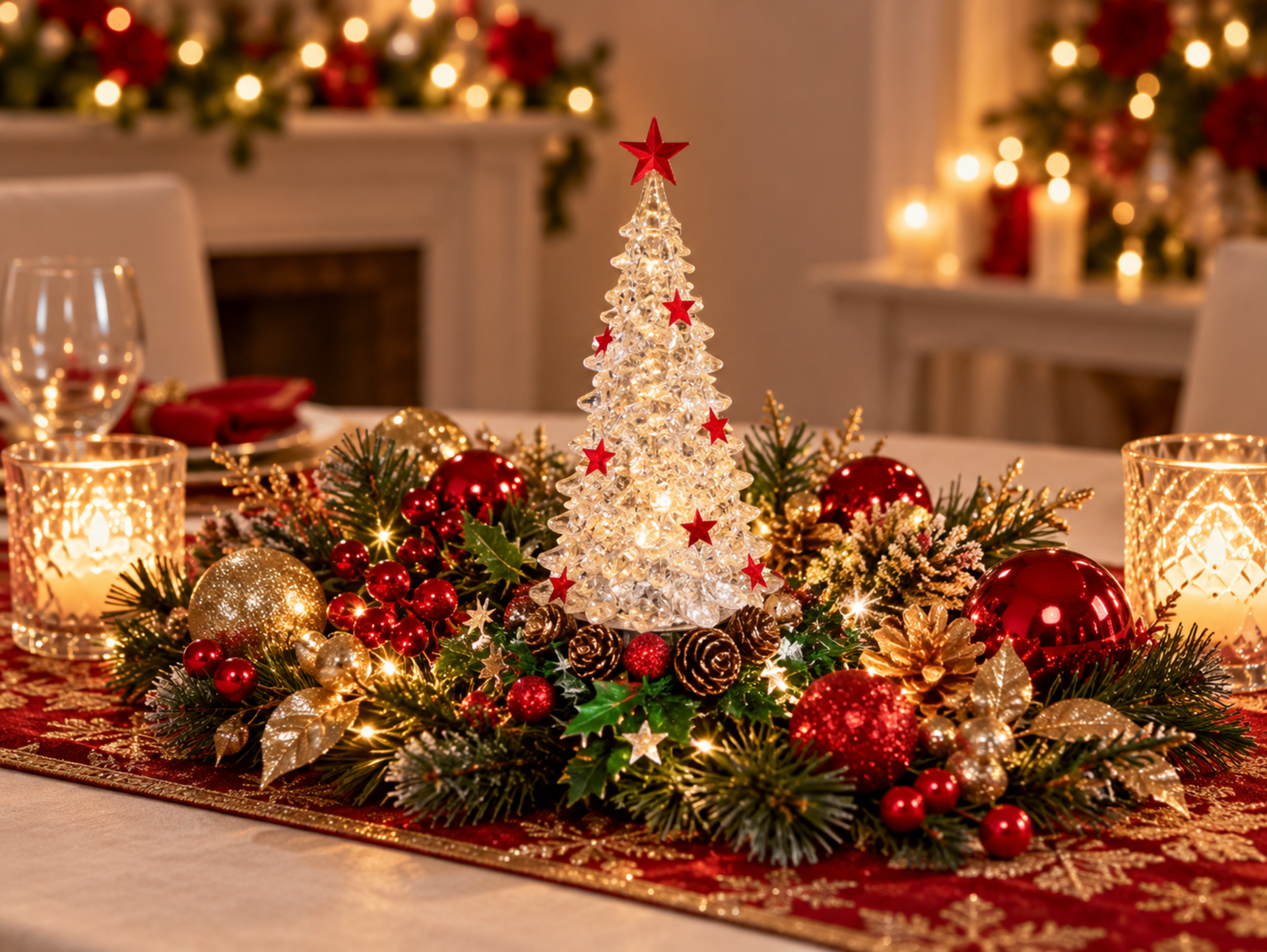 Albero di Natale H 16 e H 21 - Sconti per Fioristi e Aziende Con luce a batteria e decoroato