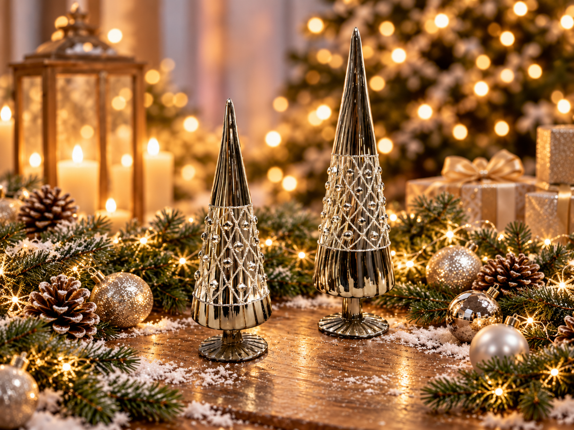 Albero di Natale in Vetro  - Sconti per Fioristi e Aziende - con strass a Cono in 2 altezze