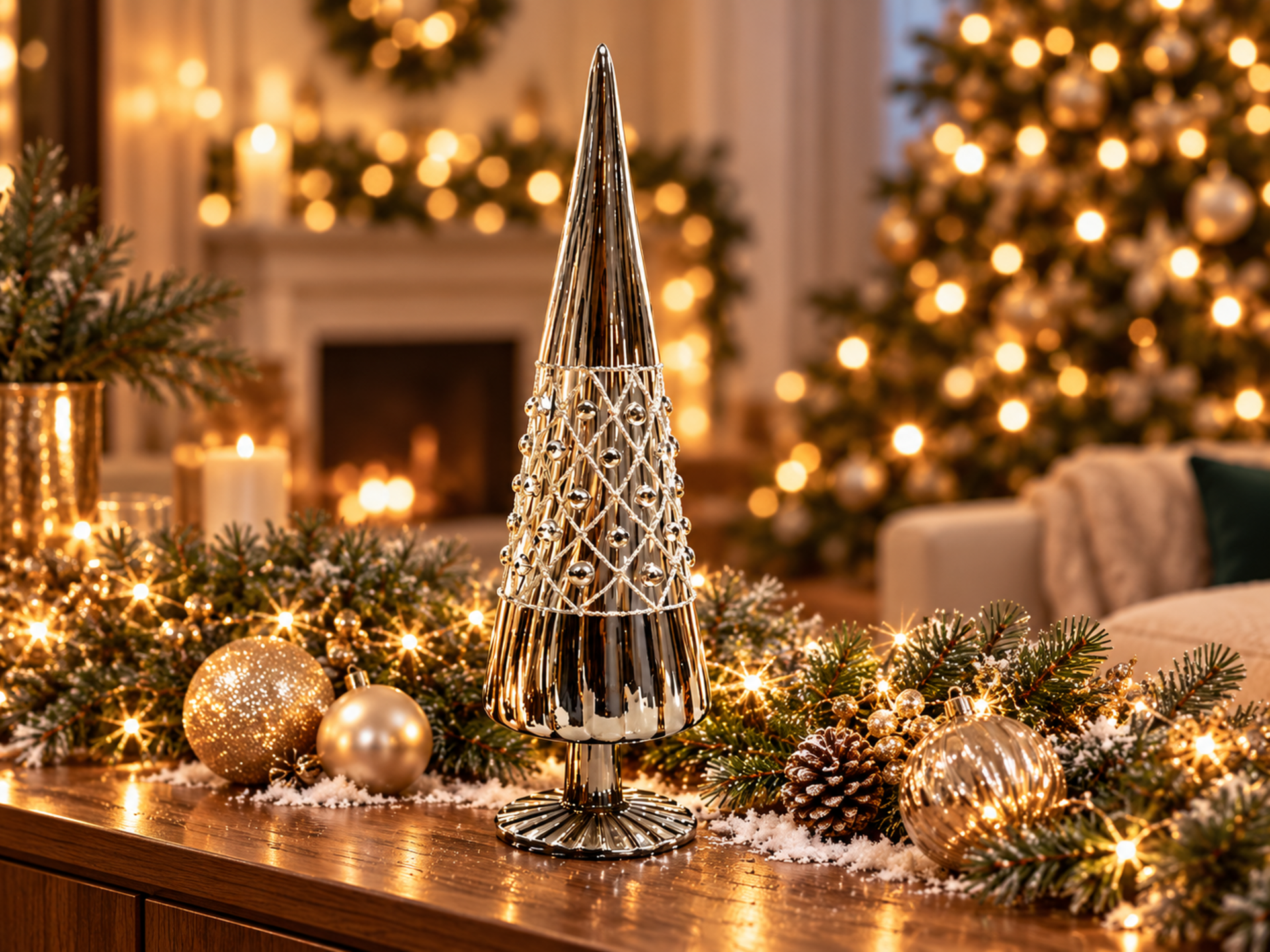 Albero di Natale in Vetro  - Sconti per Fioristi e Aziende - con strass a Cono in 2 altezze