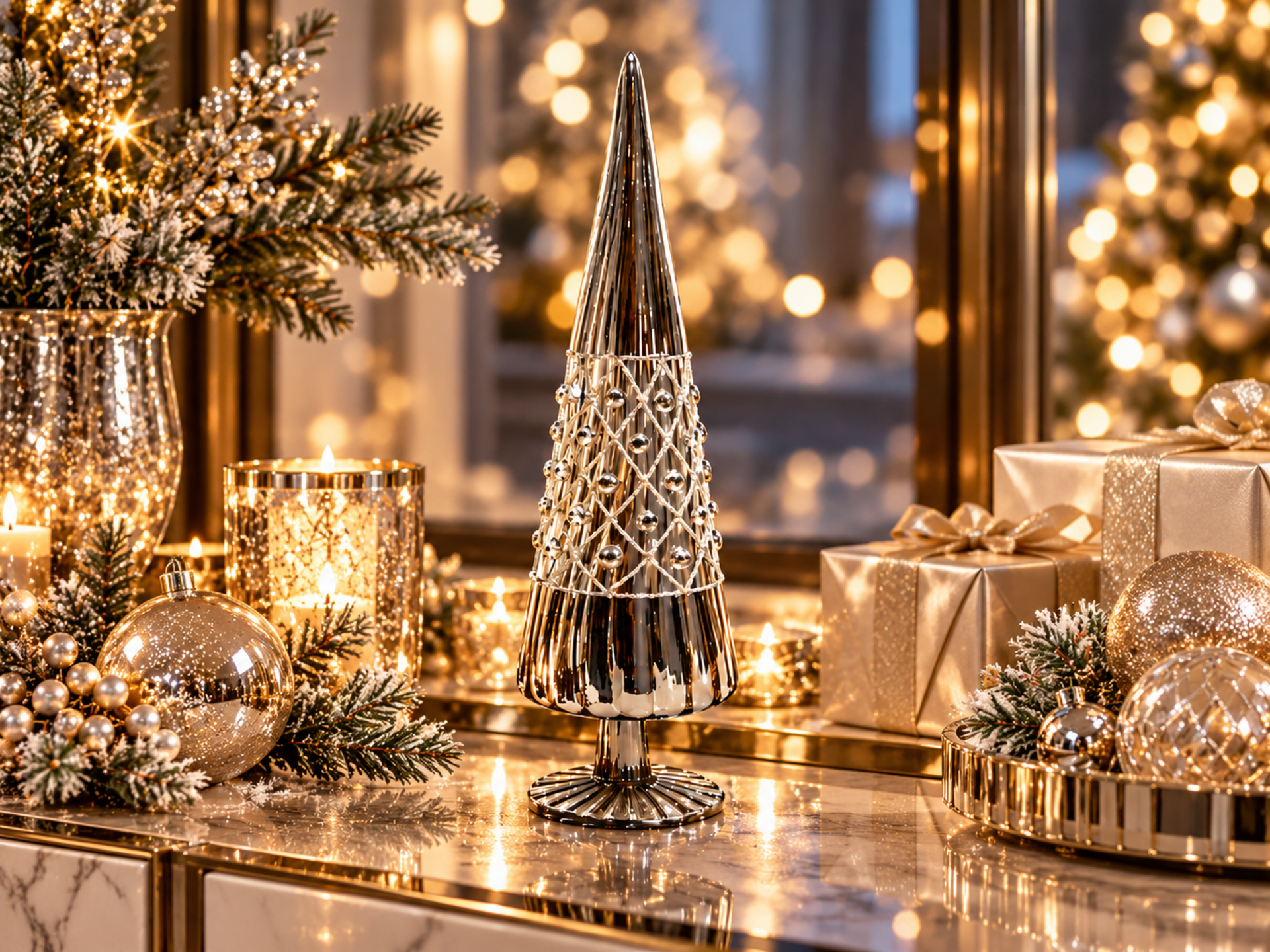 Albero di Natale in Vetro  - Sconti per Fioristi e Aziende - con strass a Cono in 2 altezze