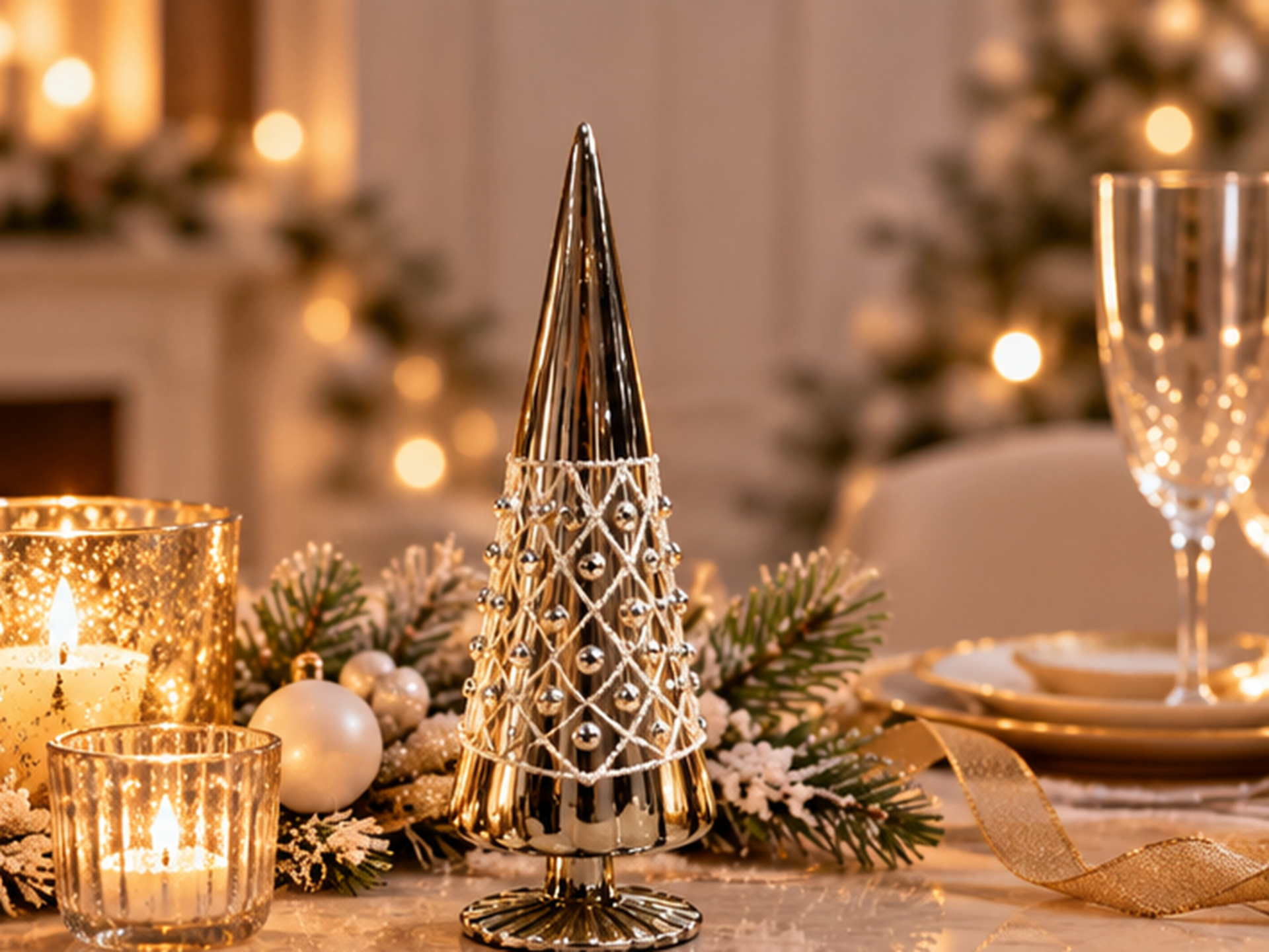 Albero di Natale in Vetro  - Sconti per Fioristi e Aziende - con strass a Cono in 2 altezze