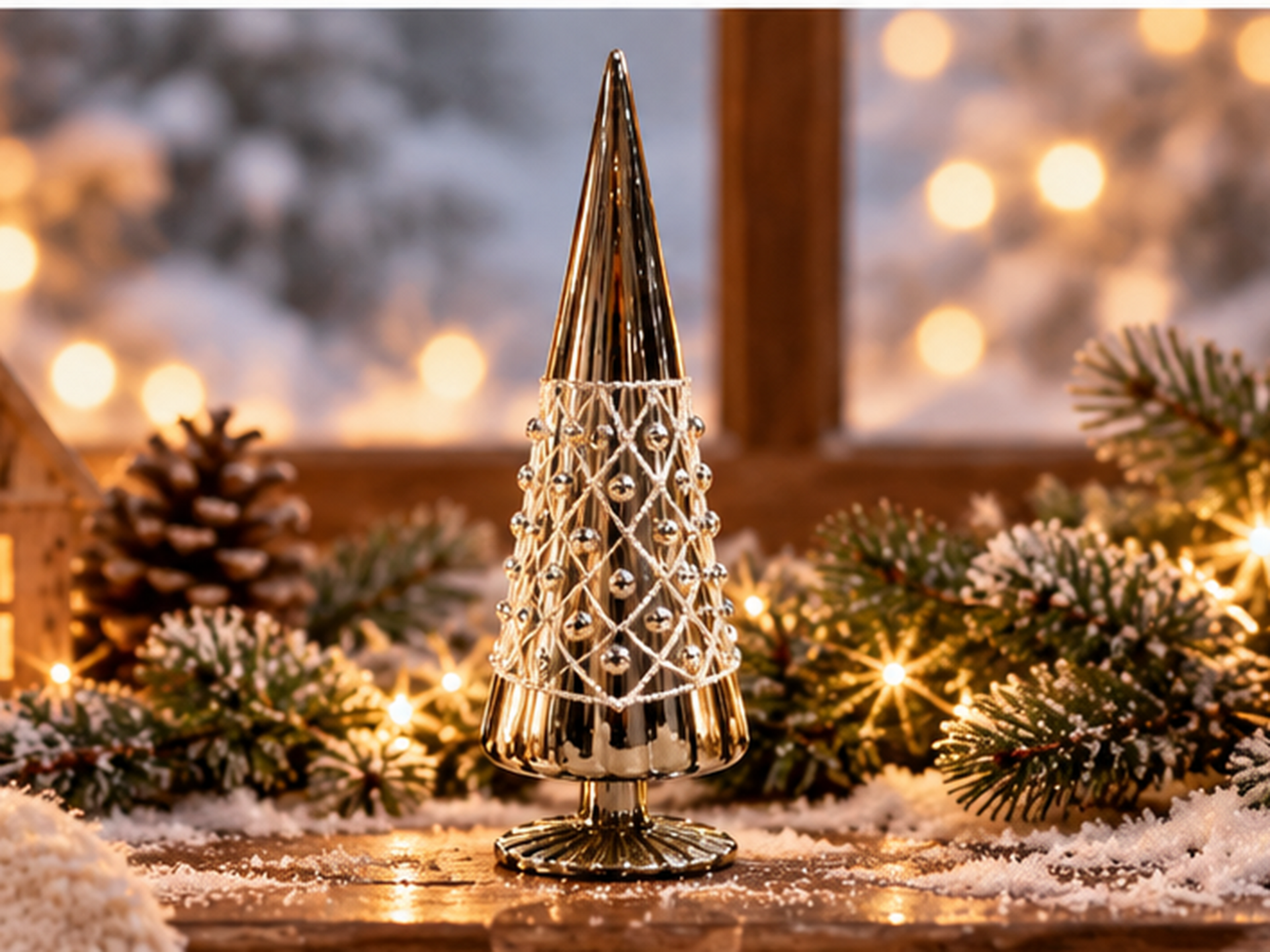 Albero di Natale in Vetro  - Sconti per Fioristi e Aziende - con strass a Cono in 2 altezze