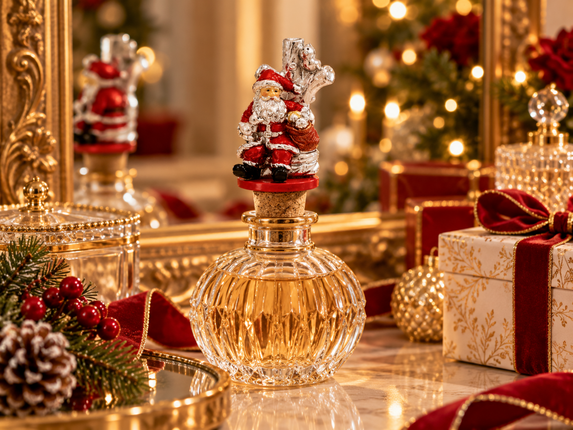 Tappo Babbo Natale H 11 - Sconti per Fioristi e Aziende - Laccato argento - 6 modelli