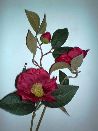 Camelia x 3 Arredo in poliester - Sconti per Fioristi e Aziende .