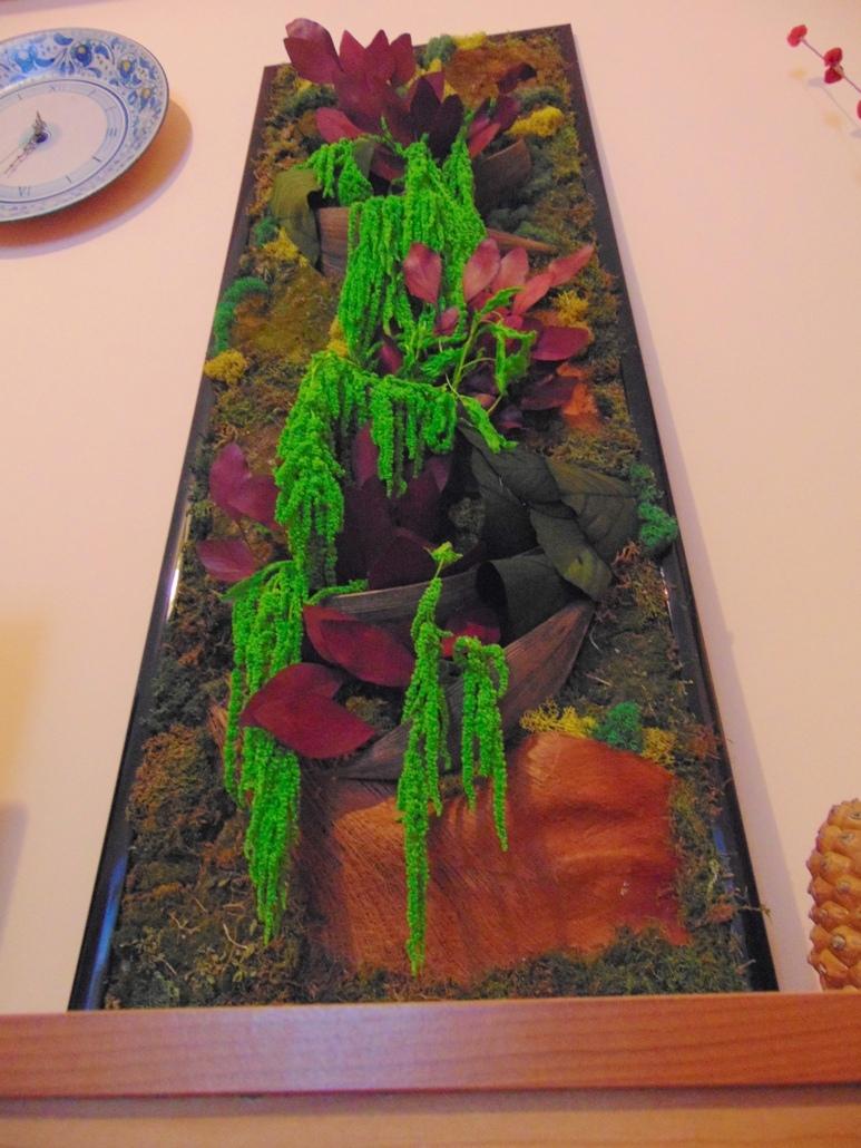 Quadro vegetale Preservato  Le marmore  - Sconti per Fioristi e Aziende . - cm. 124 x 44