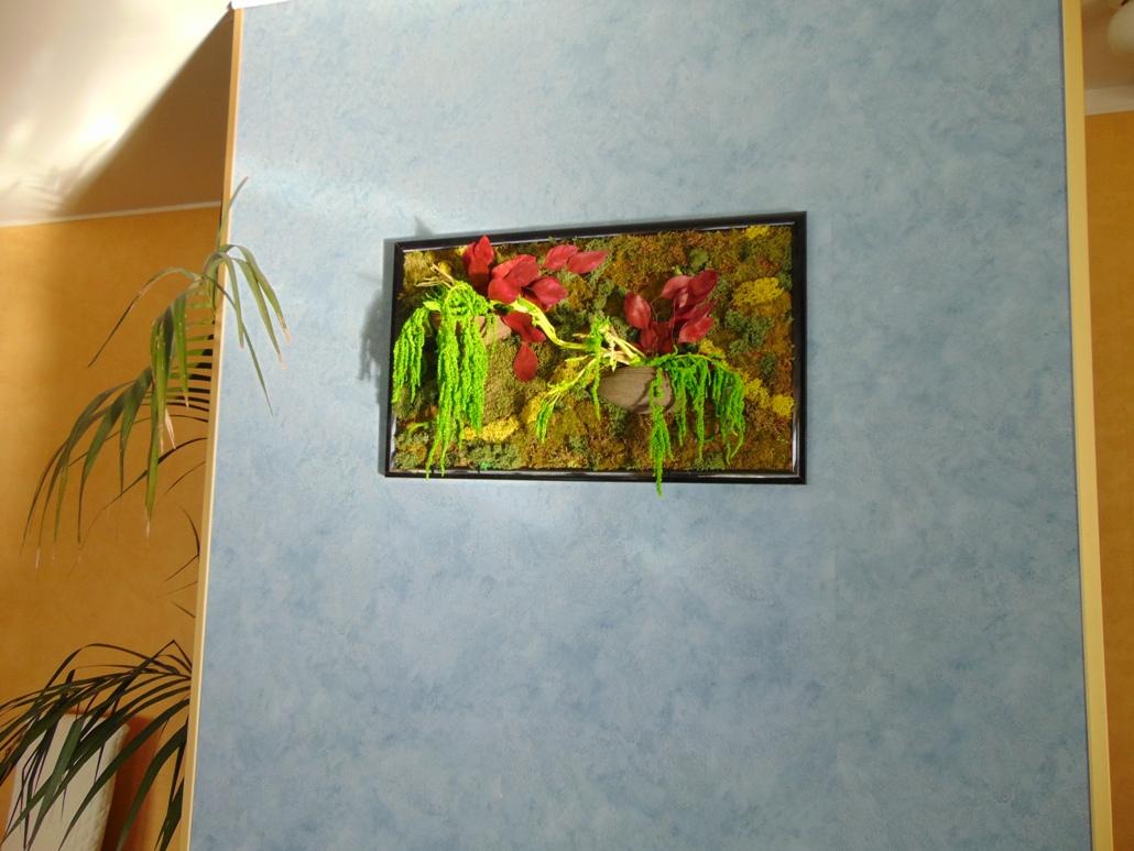 Quadro Vegetale Preservato After Rain - Sconti per Fioristi e Aziende . - cm. 44 x 73