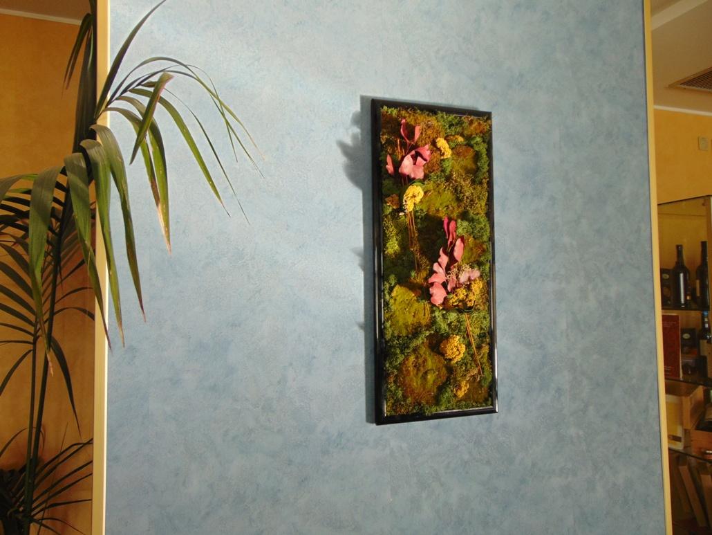 Quadro Vegetale Preservato Nido di Rondine - Sconti per Fioristi e Aziende . - cm. 80 x 34