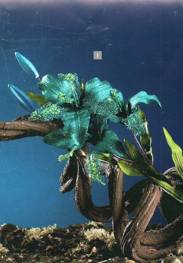 Lillium x 3 in Velluto Turchese H 90 con lustrini - Sconti per Fioristi e Aziende