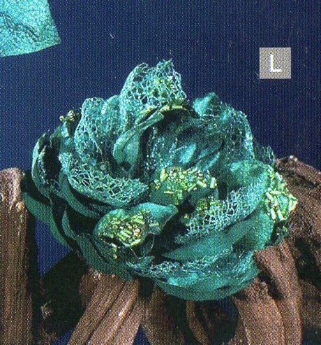 Peonia Artificiale in Velluto Turchese con lustrini e clip - Sconti per Fioristi e Aziende
