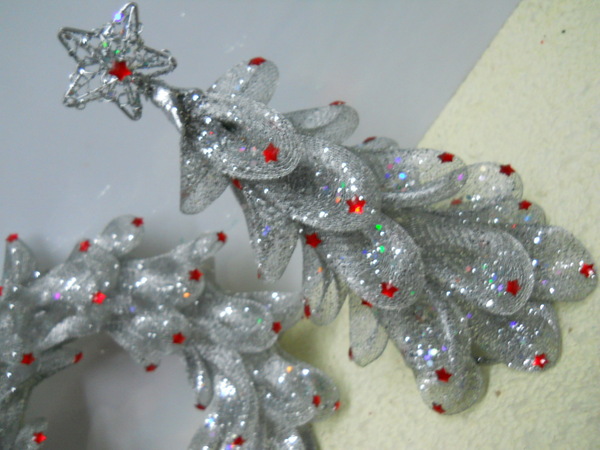 Albero di Natale Argentato - Sconti per Fioristi e Aziende - in Filigrana H 30 in 2 modelli
