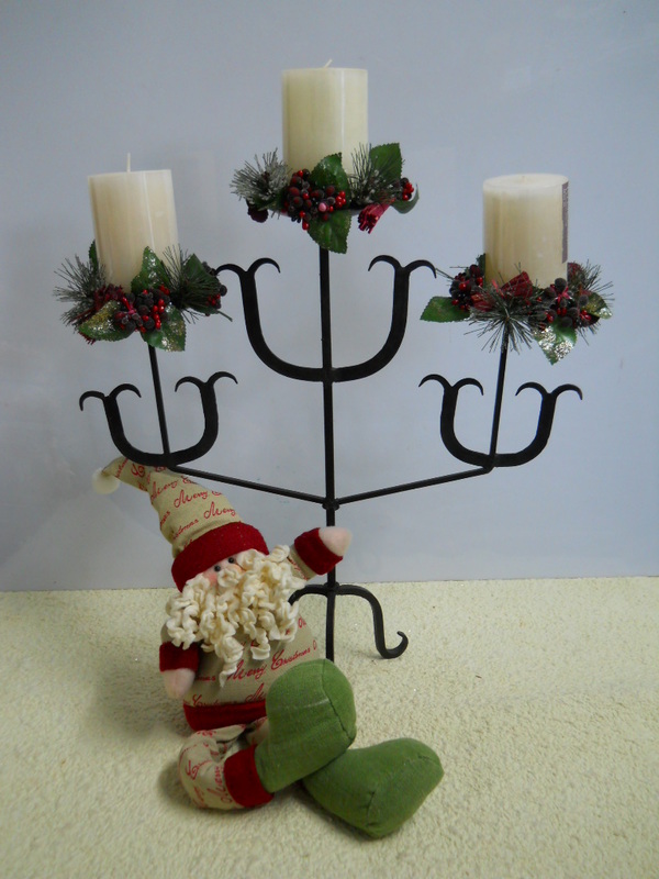Candelabro in ferrro 3 Luci  - Sconti per Fioristi e Aziende - H 50
