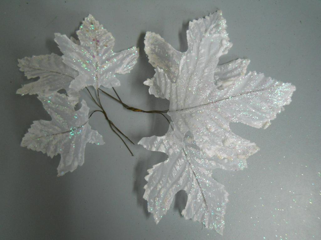 Foglie Acero Glitterate  - Sconti per Fioristi e Aziende Conf.x 12 cm 9x10 Conf, x 10 cm.12x14