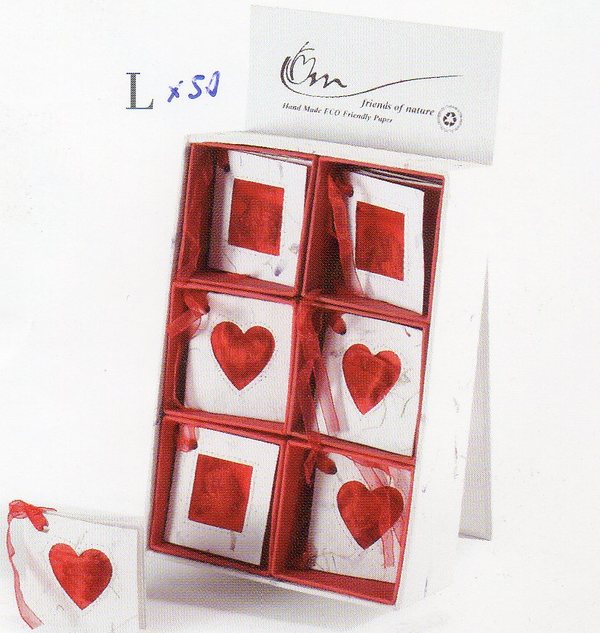 Bigliettini Love x 50 profumati con pergamena - Sconti per Fioristi e Aziende