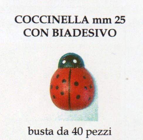 Coccinelle Rosse in legno mm.13 mm.18 mm. 25 Sconti per