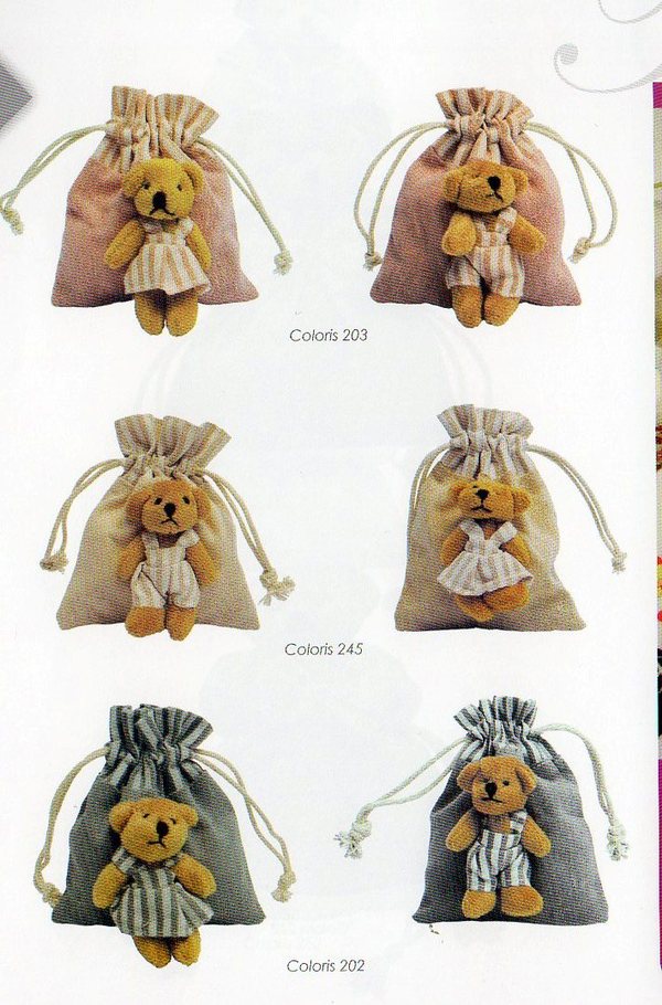 Sacchetto con peluches cm. 11 x 13 Articolo per San Valentino - Sconti per Fioristi e Aziende