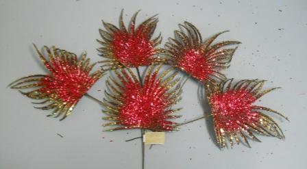 Foglia Glitterate Oro/Rosso  - Sconti per Fioristi e Aziende - Metall in 3 modell