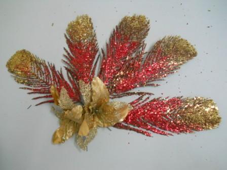 Foglia Glitterate Oro/Rosso  - Sconti per Fioristi e Aziende - Metall in 3 modell