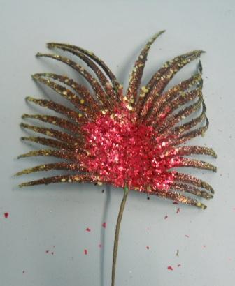 Foglia Glitterate Oro/Rosso  - Sconti per Fioristi e Aziende - Metall in 3 modell