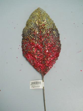 Foglia Glitterate Oro/Rosso  - Sconti per Fioristi e Aziende - Metall in 3 modell