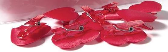Mollettina Cuore mm 40 Raso Rosso - Sconti per Fioristi e Aziende