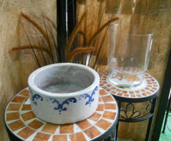 Vaso Vetro Frangivento H 20  - Sconti per Fioristi e Aziende - Dm.16 con base ceramica