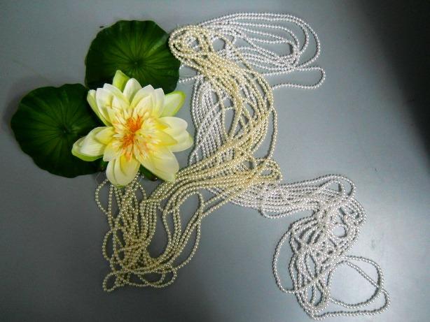 Collana di perle dm. 5 - Sconti per Fioristi e Aziende - lunga cm.135