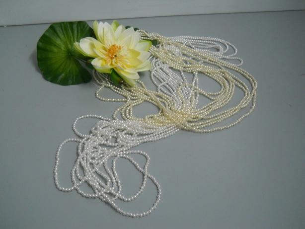 Collana di perle dm. 5 - Sconti per Fioristi e Aziende - lunga cm.135