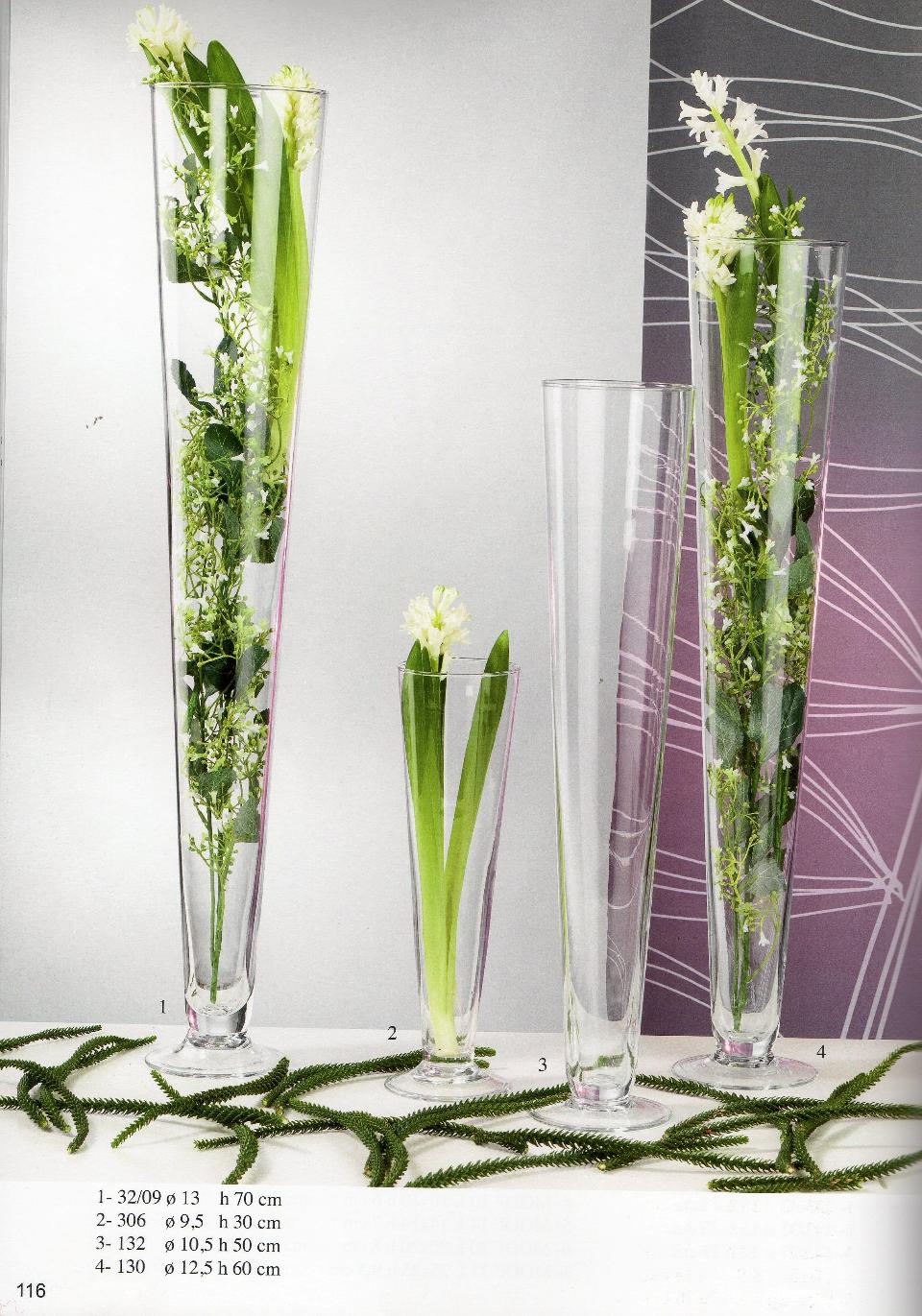 Vaso a cono h 50 mod. gubbio san michele di ganzaria (catania) Composizioni floreali in vasi di vetro alti