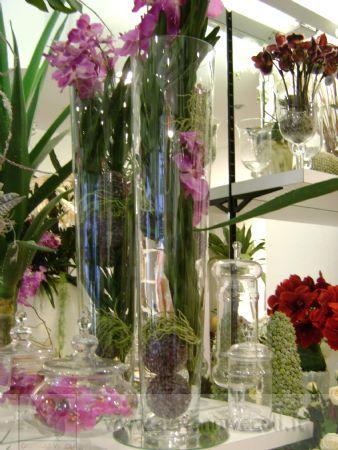 Floreali in vaso di vetro. cheap floreale fiori artificiali in ... Composizioni floreali in vasi di vetro alti