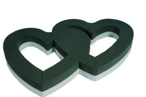 Cuore Doppio Aperto x 2 Pz - Sconti per Fioristi e Aziende Ydro misura cm. 57 x 38