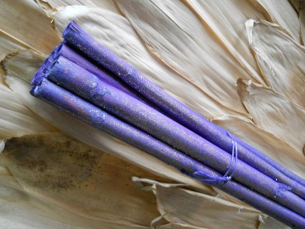 Canne Glitterate Lavanda x 8 H 150  - Sconti per Fioristi e Aziende - dm. 2/3 cm