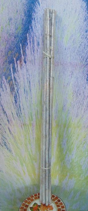 Canne  Bianche Glitterate x 8 H 150  - Sconti per Fioristi e Aziende -  Dm. 2/3 cm.