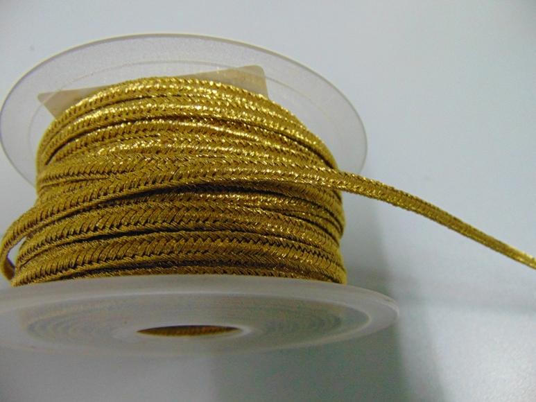 Nastro  piattina oro mm 5 - Sconti per Fioristi e Aziende -Rotolo da 25 metri