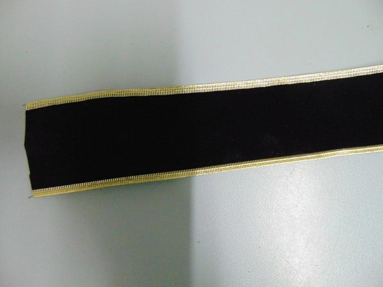 Nastro velluto nero bordo oro - Sconti per Fioristi e Aziende - Rotolo H 60 da 10 metri