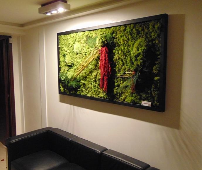 Quadro Vegetale Preservato Red Bridge   - Sconti per Fioristi e Aziende . - cm. 150 x 80
