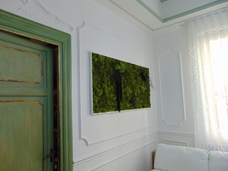 Quadro Vegetale Preservato" La Siepe " - Sconti per Fioristi e Aziende . - cm. 160 x 80  Con cornice