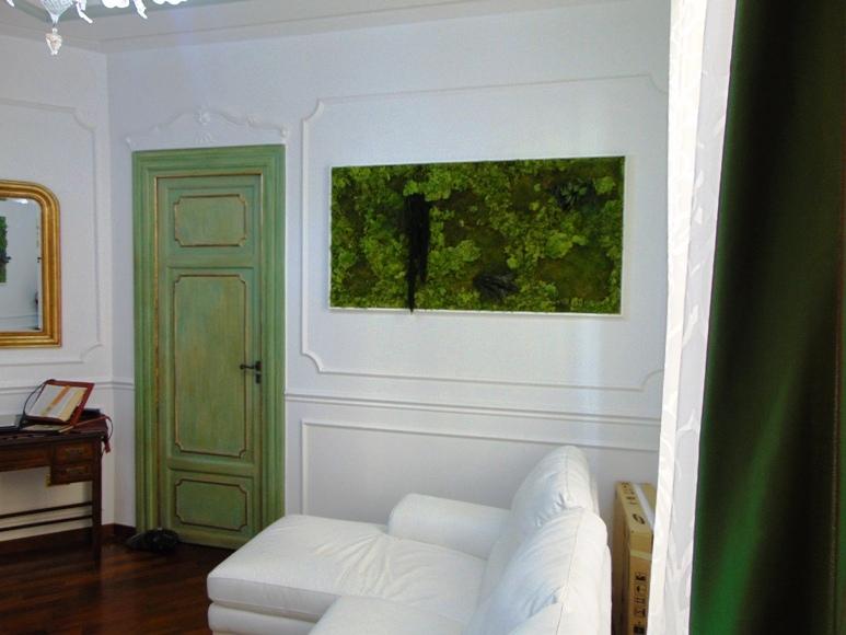 Quadro Vegetale Preservato" La Siepe " - Sconti per Fioristi e Aziende . - cm. 160 x 80  Con cornice