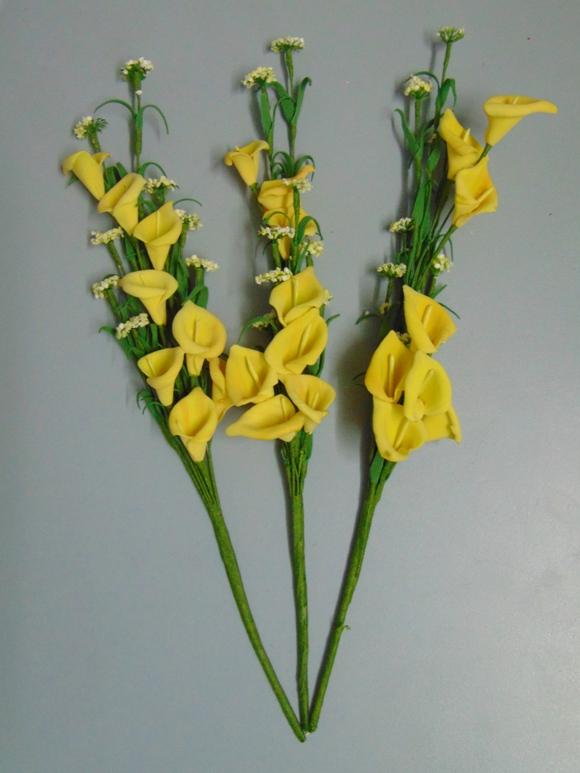 Calla Spray x 8 H 35 in Polifoam - Sconti per Fioristi e Aziende - Artificiale